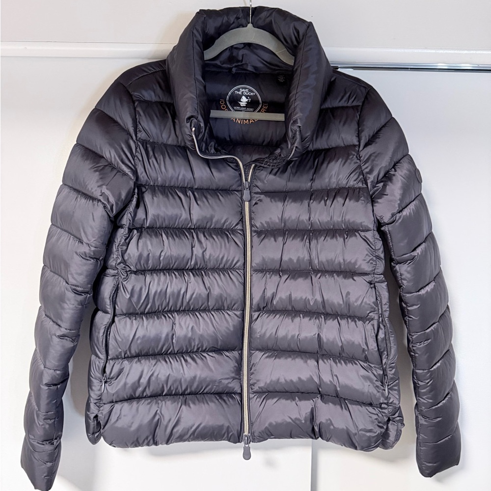 Save The Duck Packable Puffer Jacket – Women’s Large-Navy-Lightweight Vegan Down